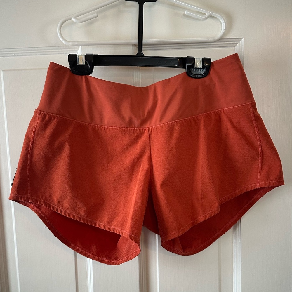 Oiselle Women's Roga Athletic Shorts in Rust